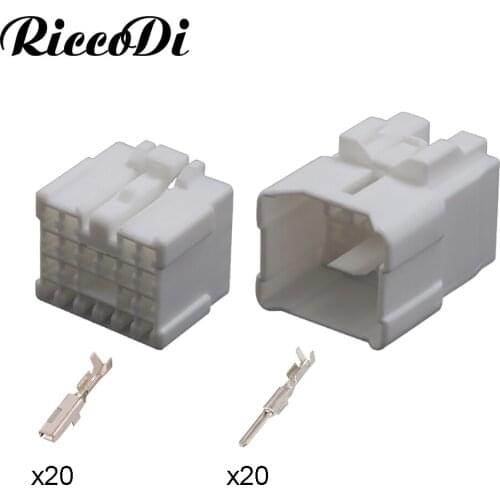 1-20 Sets 20 Pole Female Male Auto Headlight Light Lamp Socket Car Dash Board Assembly Cable Connector 6240-5134