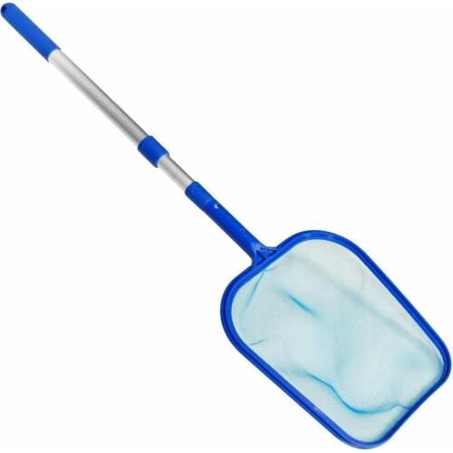 1pcs Swimming Pool Salvage Net Pool Cleaning Net Tool Aluminium Mesh Garbage Fine Grade Pond Skimmer Telescopic Leaf Fish P E4Q4