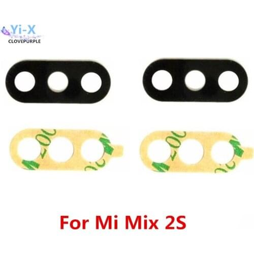 100pcs/lot Lens For Xiaomi Mix 2S MiX2S Rear Back Glass Camera Lens For Mi Mix 2s with Adhesive sticker