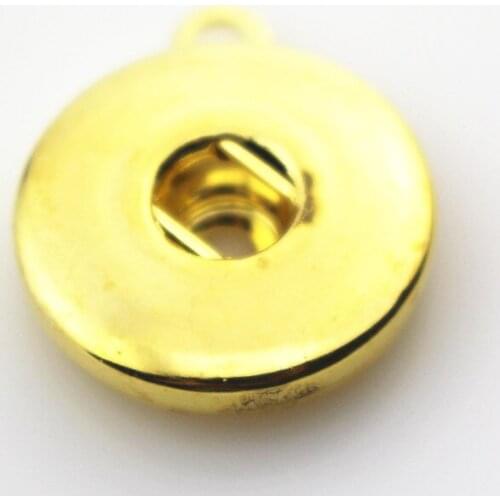 20pcs/lot Gold Snap Button Accessories Interchangeable DIY 18mm Ginger Snaps Jewelry Metal Snap Button Pendants