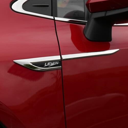 4pcs/set Car Side Wing Fender Badge Emblem for Toyota Corolla S LE Levin Hybrid 2019 2020 Carstyling Accessories