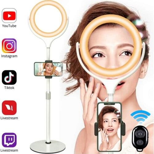 8inch LED Ring Light Photographic Selfie Ring Lighting with Stand for Smartphone Youtube Makeup Video Studio Tripod Ring Light