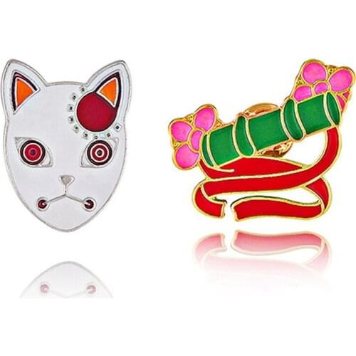 Bamboo Tube Sealing Stick Badge Brooch Anime Demon Slayer Kimetsu No Yaiba Pins Brooches For Women Men Lapel Pin Jewelry