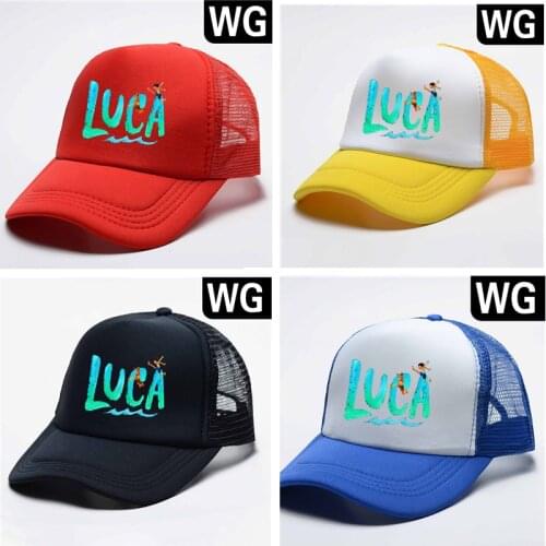 Disney Luca Pixar Baseball Caps Luca Alberto Cartoon Childrens Hip Hop Hat Summer Breathable Mesh Sunhat Kid Outdoor Sports Cap