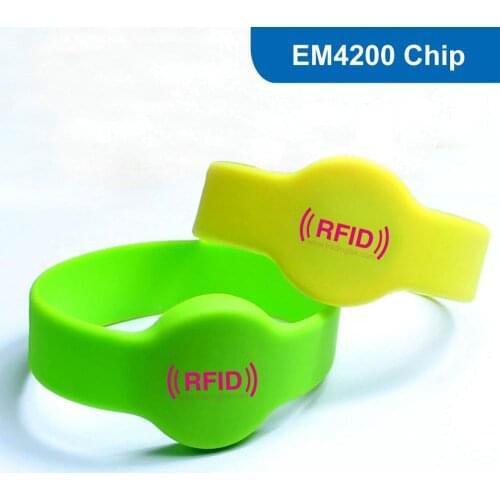 WB02 RFID wristband & Silicone wristband & RFID Bracelet tag ID Tag 125KHz with EM4200 Chip Free Shipping