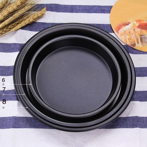 6/7/8/10 inch Non-stick DIY Pizza Pan Plate Dish Tray Mold Bakeware Baking Tool Home Party Kitchen Supplies Baking Accessories