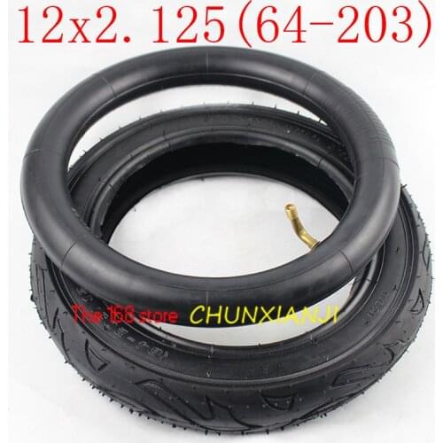 Electric Scooter 12x2.125(64-203) Inner Tube Outer Tyre Balance Car Pneumatic Inner Tire Wear-resistant Thickened