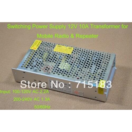 Switching Power Supply 12V 10A Transformer for Mobile Radio,Repeater
