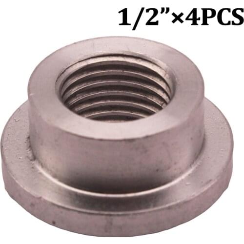 4pcs 1/2" NPT Female Aluminum Weld On Flange Fitting Bung Kit 1 Set 4 Pack