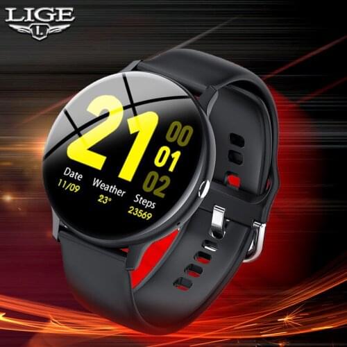 LIGE Fashion Smart Watch Men Heart Rate Blood Pressure Monitor Bluetooth Call Watch Sports Tracking Waterproof Women Smartwatch
