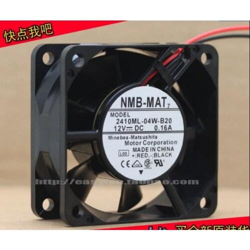 NMB-MAT 2410ML-04W-B20 L00 DC 12V 0.16A 60x60x25mm Server Cooling Fan