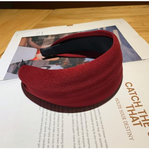 Colorful Sponge Headband Hair Hoops For Women New Design Solid Color Makeup Non-slip Hair Accessories Sponge Headband Wholesale