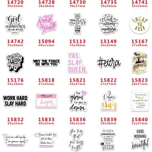 DIY Craft Supplies Sewing Accessories Cartoon Letter Printed Planar Resins Mold 30 Pieces. PR-14720