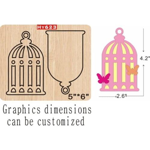 Bird cage pendant cutting dies 2019 new die cut &wooden dies Suitable for common die cutting machines on the market