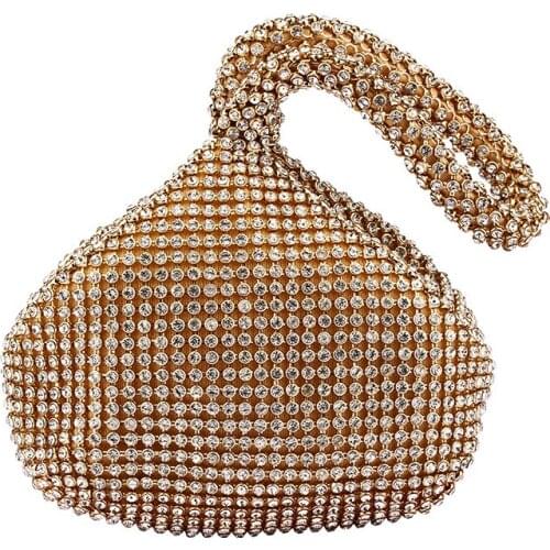 Luxury Party Hot - 2021 Womens Diamond Inlaid Handbag Real Fashion Convenient Cosmetic Party Bag Girls Tote Top-Handle Bags