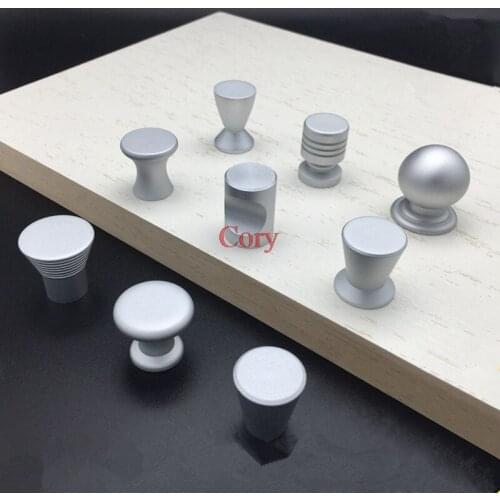 2pcs Aluminum Alloy Single Hole Cabinet Handles Simple Round Wardrobe Door Pull Knobs for Furniture Hardware Drawer Accessories