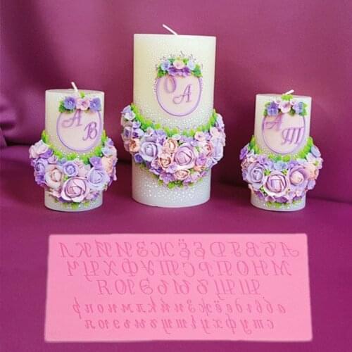 Chocolate Mould Russian Handwriting Alphabets Script Letters Fondant Cake Mold Capital Lower Case For The Kitchen Baking Tools