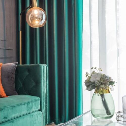 New Nordic Modern Minimalist Curtains Tribute Brocade Chaise Satin High Shading Sunscreen Curtains for Living Room Bedroom