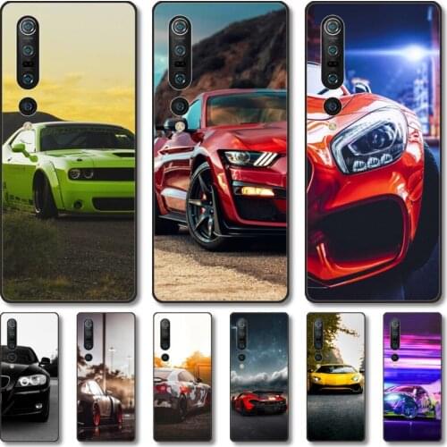 Sports car Phone Case For Xiaomi MI 11 10 9 5g Lite Ultra Pro Note S Black Shell Cover