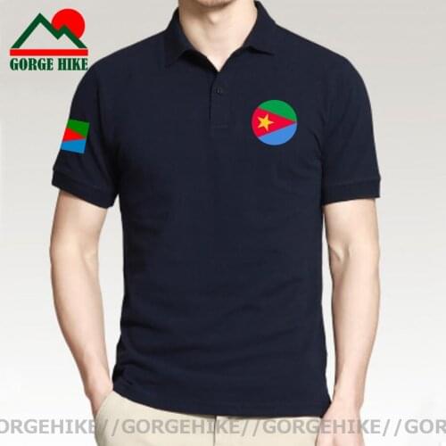 Armed Forces Eritrea Eritrean ERI ER mens clothes Short sleeve Polo shirts mens casual Turn-down Collar Military Brand Fashion