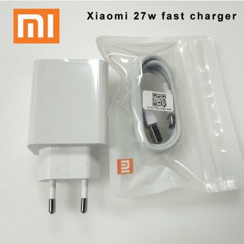 Xiaomi MI9 27W EU Fast charger QC 4.0 turbo charge adapter usb type c cable for Xiaomi mi 9 pro se 9t Redmi note 7 8 pro K20 pro