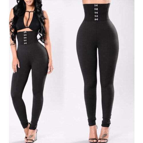 Womens Pencil Leggings High Elastic Waist Fitness Skinny Slim Gym Running Trousers Solid Color Stretch Pants