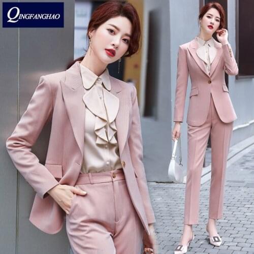 Womens suit office wear Blazer and Pants or Skirt set high quality business Ladies Suit Fashion Slim Jacket xxn20932