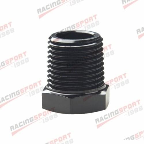1/2'' NPT Plug Aluminum Fitting Hex Head Plug Male Fuel Adapter Black
