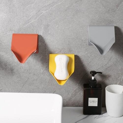 1PC Plastic Soap Holder Bathroom Shower Soap Sponge Dishes Storage Box Plate Tray Holder Bathroom Free Punching Drain Box