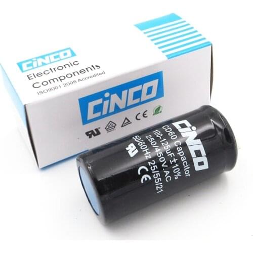 100-125uF 250-450V AC Appliance Motor Start Run Capacitor CD60 Air Compressor Capacitors Heavy Duty Electric Motor Starting