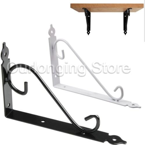 2PCS Metal Shelf Bracket L Shape Thickened Corner Brace Shelf Right Angle Bracket for Commodity Furniture Fittings Hardware