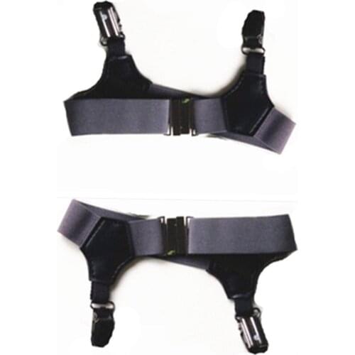 2pcs 6 Colors Sexy Double Clip Thick Thin Women Men Sock Garter Suspender Costume Cosplay Accessories