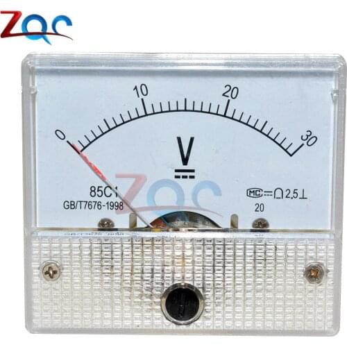 85C1 DC 30V Analog Panel Volt Voltage Meter Voltmeter Gauge 0-30V / DC 50V Analog Panel Volt Voltage Meter Voltmeter Gauge 0-50V