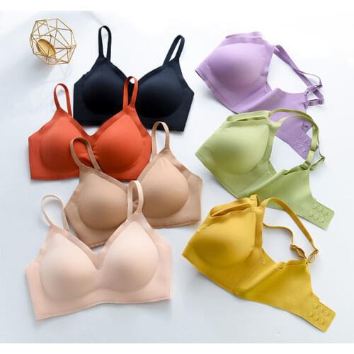 Seamless womens traceless bra fashion rimless bra underwear sexy push up bra 3 / 4 Cup underwear soft sexy bra