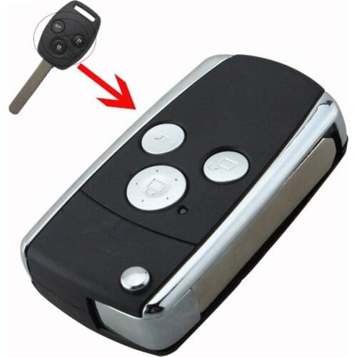 Remote Car Key Shell for Honda 3 Buttons Flip Folding Car Key Case for Honda JAZZ/CRV Odyssey Civic Accord HON66 blade