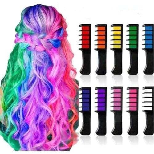 Hot Sale 1PC Disposable Temporary Dye Stick Mini Hair Dye Comb Hair Dye Chalk Make Up Hair Dye Brush