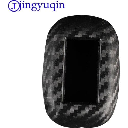 Jingyuqin Carbon Silicone Case KeyChain For Russian 2-way Alarm System Alarm version B92 Silicone case for Starline B92 B94 B64