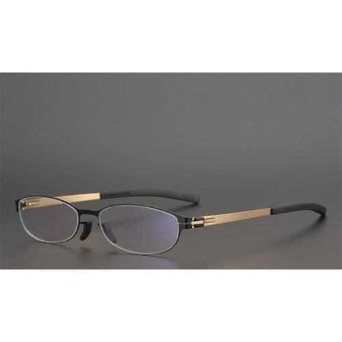 MONGOTEN Unisex Retro Full Rim Alloy Progressive Multi-focal Lens Eyewear Brand Design See Near Far Gold Optical Reading Glasses