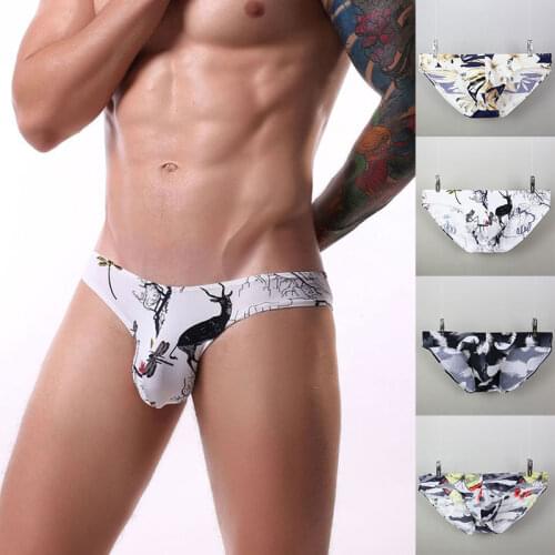 Mens Underpants Ultra-thin Ice Silk Underwear Men Sexy Briefs low Rise Breathable Shorts cueca Comfortable Panties Undies