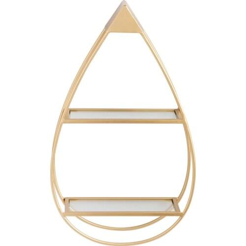 Nordic wall shelf bedroom wall bookshelf living room decorative wall hanging metal technology