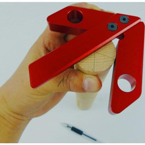 New Woodworking Center Scribe 45/90 Degree Right Angle Line Gauge Wood Ruled Carpenter Round Heart Ruler Gauge