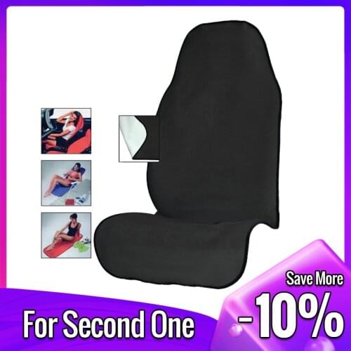 Towel Car Seat Cover for Athletes Fitness Gym Running Beach Swimming Outdoor Water Sports Machine Washable Black Color