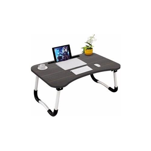 Breakfast Serving Bed Trays Adjustable Foldable with Flip Top and Legs Computer Desk Stand Folding Laptop Table Notebook Desk