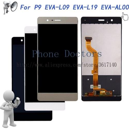 5.2'' Full LCD DIsplay + Touch Screen Digitizer Assembly For Huawei P9 EVA-L09 EVA-L19 EVA-AL00 New ; 100% Tested