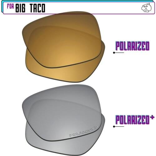 EZReplace Polarized Replacement Lenses for - Oakley Big Taco Sunglasses - Sir P Plus-GunmetalP