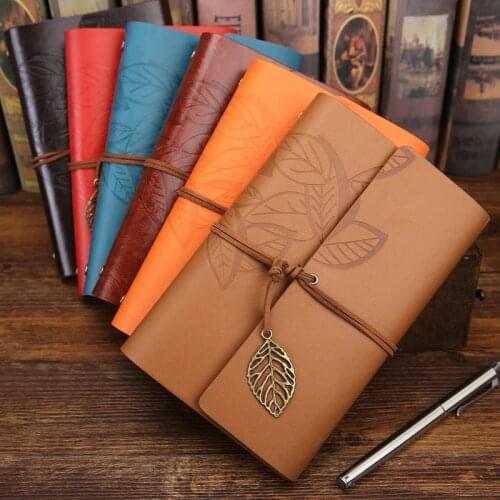 Retro Notebook Diary Notepad Literature PU Leather Note Book Stationery Gifts Traveler Journal Planners Office School Supplies