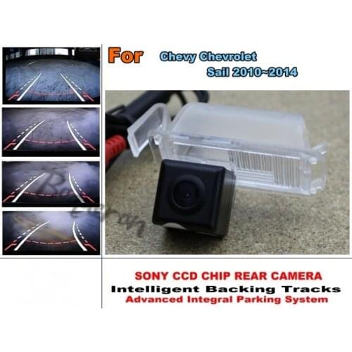 For Chevrolet Sail 2010~2014 Smart Tracks Chip Camera / HD CCD Intelligent Dynamic Parking Car Rear View Camera
