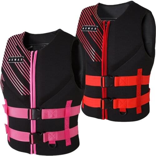 Life Jacket Kwik-Dry Neoprene Vest Pink Red Blue for Women Men