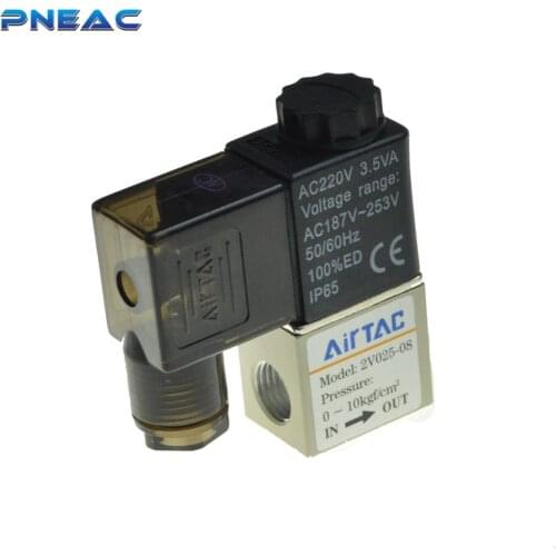 Pneac 2V025-08 2 Position 2 Port 1/4" Normal Closed Pneumatic Control Valve Air Solenoid Valves