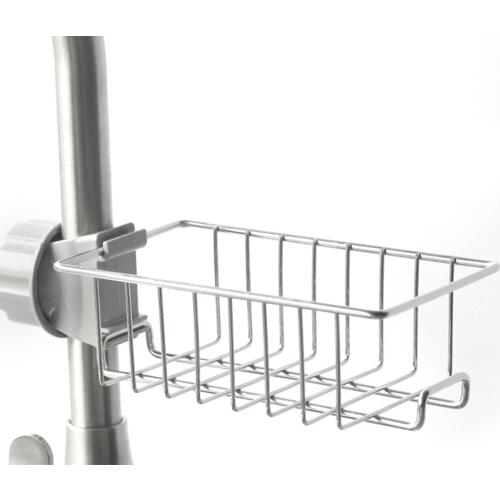 Faucet Storage Rack Stainless Steel Drain Rack with Hook for Kitchen Bathroom High-Quality and durable 2021 New